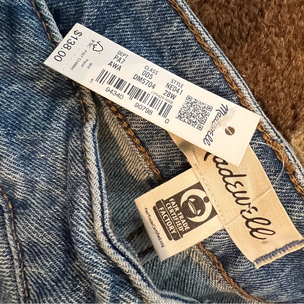 NWT Madewell Plus Mid Rise Perfect Vintage Jean Size 28W - Picture 6 of 12